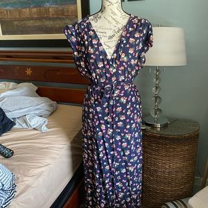 Gap floral wrap dress